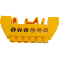 Шина IEK ШНИ-8x12-6-КС-Ж в комбинированном DIN-изоляторе тип Стойка, ИЭК YNN10-812-6DP-K05