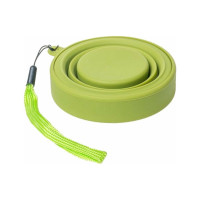 Силиконовый складной стакан с крышкой Tramp оливковый, 180мл TRC-083
