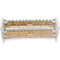 Нулевая шина DORI на Din-рейку в корпусе 2 шины по 15 отв. 45014