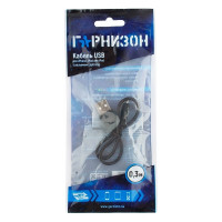 Кабель Гарнизон USB A(M) - Lightning, 0.3м, черный GCC-USB2-AP2-0.3M
