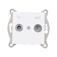 Механизм розетки GUSI ELECTRIC Ugra TV+ SAT, оконечной, СУ, белый С11TS1-001