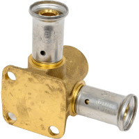 Водорозетка HENCO угловая, ВР, латунь пресс, 16x1/2"x16, 52 мм 3P-160416