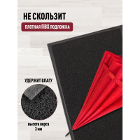 Придверный пористый коврик ComeForte Spaghetti 50х80 см черный SPM-04