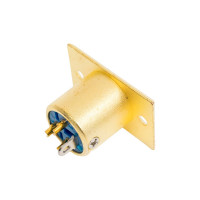 Разъем XLR 3P штекер Pro Legend металл на корпус, Gold, PL2191
