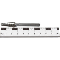 Бор-фреза (шарошка) твердосплавная конус с закруглённым торцом ОС 10x25x70 мм, S=6 мм PROCUT L1025M06