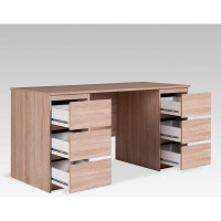 Письменный стол Гуд ЛАКК КАСТОР 6 ящиков, 151x65x75 см, бежевый, дуб сонома 2.03.06.040.3