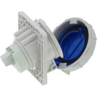 Встраиваемая наклонная розетка INPIN 32A/230V/1P+N+E/IP67, фланец 92x100 CA1502