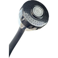 Смеситель для кухни Rainsberg с гибким силиконовым изливом, черный, 2 режима подачи воды: струя и душ R3193FE-6