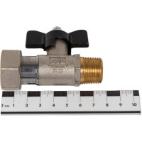 Шаровой кран с накидной гайкой STOUT Svb-1009-001520 нр/накидная гайка, ручка бабочка 1/2x3/4 RG0090IMMFBOHG