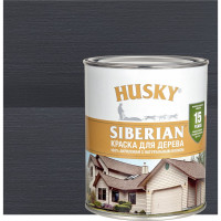 Акриловая краска для дерева HUSKY SIBERIAN графитовый RAL 7024, 0.9 л 31931