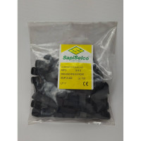 Держатель для двух стяжек черный уп.100 шт. SapiSelco SUP.3.402