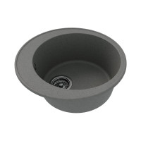 Мойка для кухни Teymi D48 круглая серая матовая Lina Smart T120105 ЦБ-00266884 ЦБ-00266885