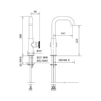 Смеситель для раковины Migliore REVERSA (без слива), золото 28207