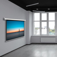 Настенно-потолочный рулонный экран CACTUS 138x220 см SIlverMotoExpert CS-PSSME-220x138-WT 16:10 белый 1195477