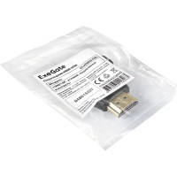 Переходник ExeGate HDMI-HDMI EX-HDMI90-FML 19M 19F, угловой, позолоченные контакты 284919