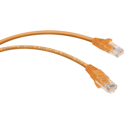 Неэкранированный патч-корд Cabeus PC-UTP-RJ45-Cat.6-5m-OR-LSZH