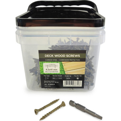 Саморезы для монтажа террас и фасадов Camo Deck Wood Screws 41x4,2 мм, C4, T20 350 шт. 41350C4