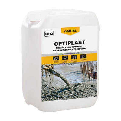 Пластифицирующая добавка для бетонов и строительных растворов Artel OPTIPLAST DB12 канистра, 10 л - 10.5 кг С0000005570