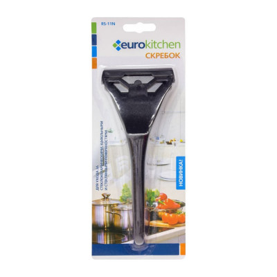 Eurokitchen Скребок для чистки стеклокерамики, цвет черный, 1 шт., бренд: , арт. RS-11N
