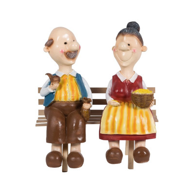 Park Фигурка садовая Бабка с дедкой на лавке H-54 см 169408