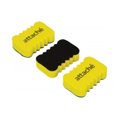 Attache Губка-стиратель для маркерных досок Economy, 5.5x3.5x1.5cм,3 шт/уп 881301