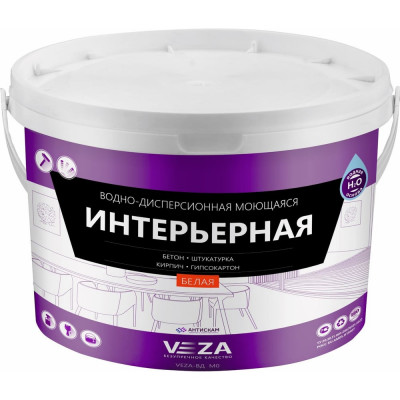 Интерьерная акриловая краска Veza 05ВДМО