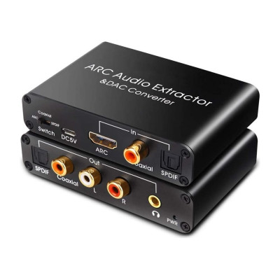 PALMEXX Конвертер ЦАП AY80PRO HDMI ARC Audio Extractor &DAC Converter (HDMI, Coaxial, SPDIF to AUX, L/R, Coaxial, SPDIF) PX/AY80-POR