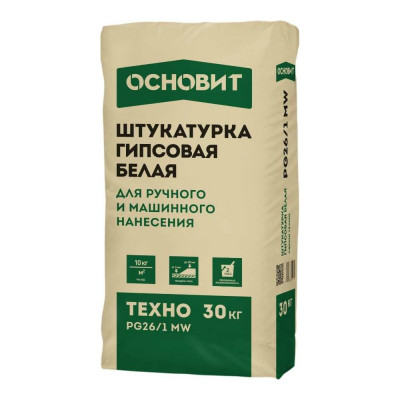 Гипсовая штукатурка Основит ТЕХНО PG26/1 MW 89506