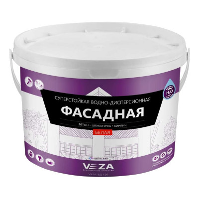 Veza Краска фасадная акриловая суперстойкая водно-дисперсионная -ВД 120 05ВД120