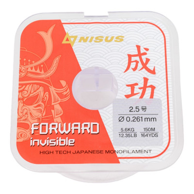 Nisus Леска forward invisible 0,261mm/150m nylon transparent (n-fi-0261-150) 00000294520