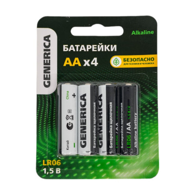 Щелочная батарейка GENERICA alkaline, lr06/aa ABT-LR06-ST-L04-G