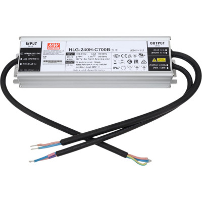 Mean Well LED-драйвер HLG-240H-C700B AC-DC 249.9Вт Т02294999