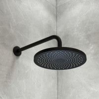 IDDIS Душевая насадка верхняя круглая, матовая черная, optima home, , OPH25BPi64