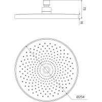 IDDIS Душевая насадка верхняя круглая, матовая черная, optima home, , OPH25BPi64