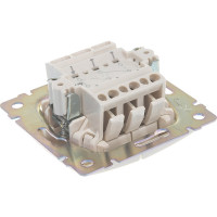 Переключатель Legrand двухклавишный Legrand Valena 10А 250В схема 6/2 безвинтовые зажимы слоновая кость 695604