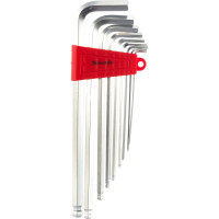 Набор имбусовых ключей MATRIX HEX CRV 9 шт экстра-длинные с шаром 16411