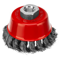 Щетка чашечная для УШМ (75 мм; М14; крученая проволока 0.35 мм) MATRIX 74614