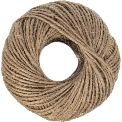 Джутовый шпагат L 100 м, 2-ниточный, 1120 текс, 15 кгс СИБРТЕХ Рос 93876