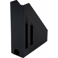 Вертикальный лоток для бумаг BRAUBERG "Contract" 260х85х300 мм, отверстия на торцах, черный 230886