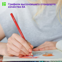 Цветные карандаши BERLINGO SuperSoft. Замки 36 цветов, заточенные, картонная коробка SS00136
