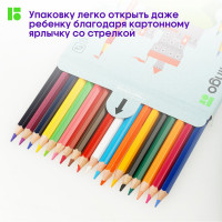 Цветные карандаши BERLINGO SuperSoft. Замки 36 цветов, заточенные, картонная коробка SS00136
