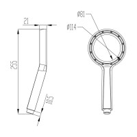 Душевая лейка Lemark 1-функциональная LM0820C