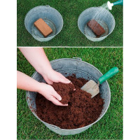 Кокосовый субстрат ГеоПластБорд брикет 70 л, грунт для растений, коричневый 72150