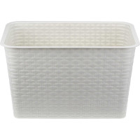 Кашпо на перила IDEA РОТАНГ 12 л белый М 3227