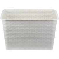 Кашпо на перила IDEA РОТАНГ 12 л белый М 3227