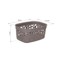 Коробка IDEA ФЛОРА 3л белый ротанг М 2361