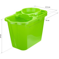 Ведро IDEA прямоугольное 9,5 л с отжимом оранжевый М 2421