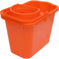 Ведро IDEA прямоугольное 9,5 л с отжимом оранжевый М 2421
