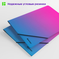 Папка BERLINGO Radiance на резинке А4, 600 мкм, розовый/голубой градиент, с рисунком FB4_A4002