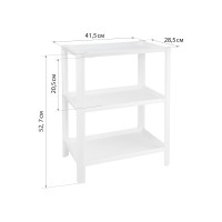 Полка IDEA прямоугольная 3 секции 415х285х527 белый М 2746